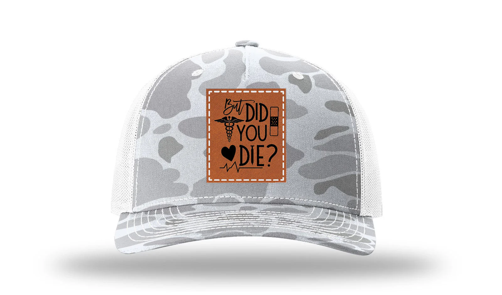 But Did You Die Medical Leather Patch Richardson 112PFP Hat - Image 4