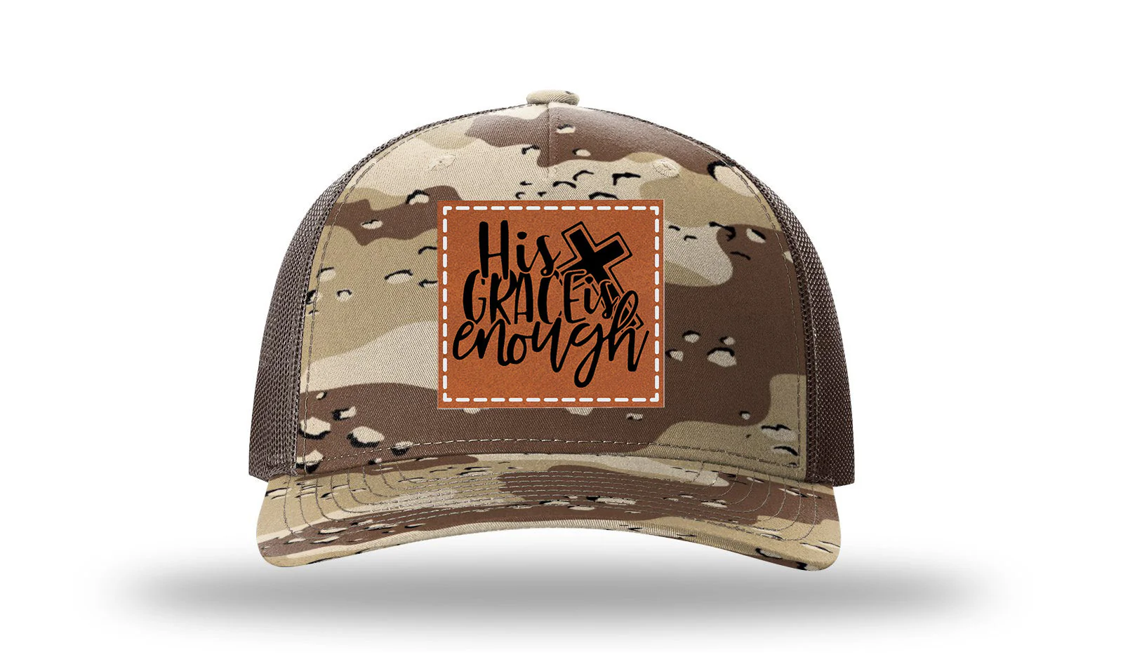 His Grace Is Enough Leather Patch Richardson 112PFP Hat - Image 5