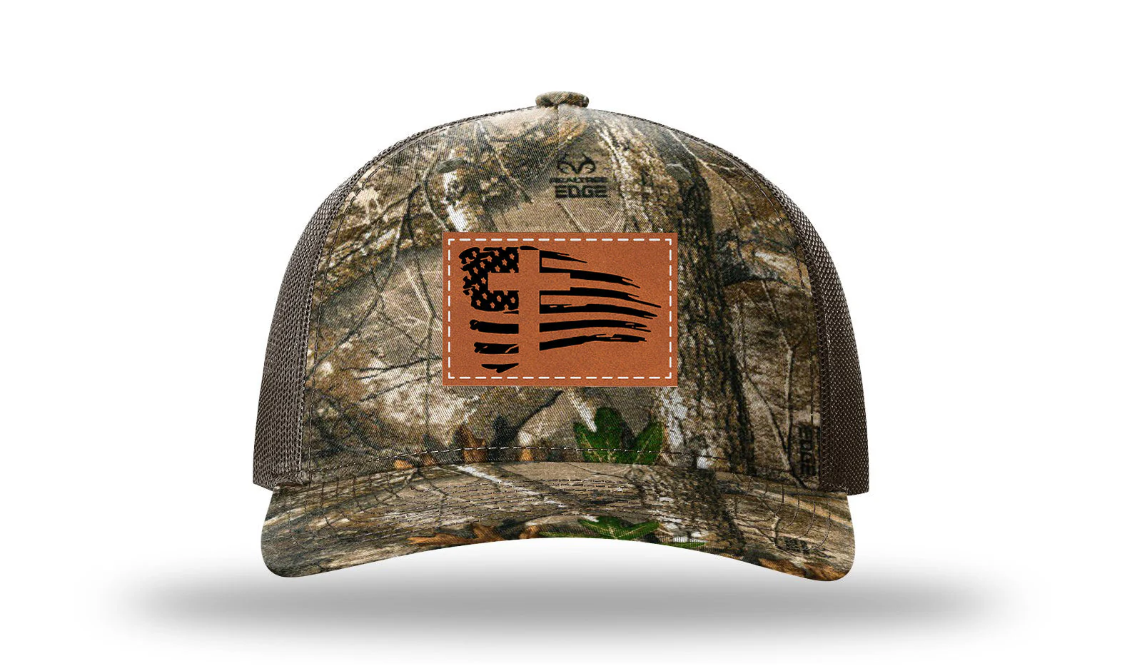 Cross Flag 2 Leather Patch Richardson 112PFP Hat - Image 13