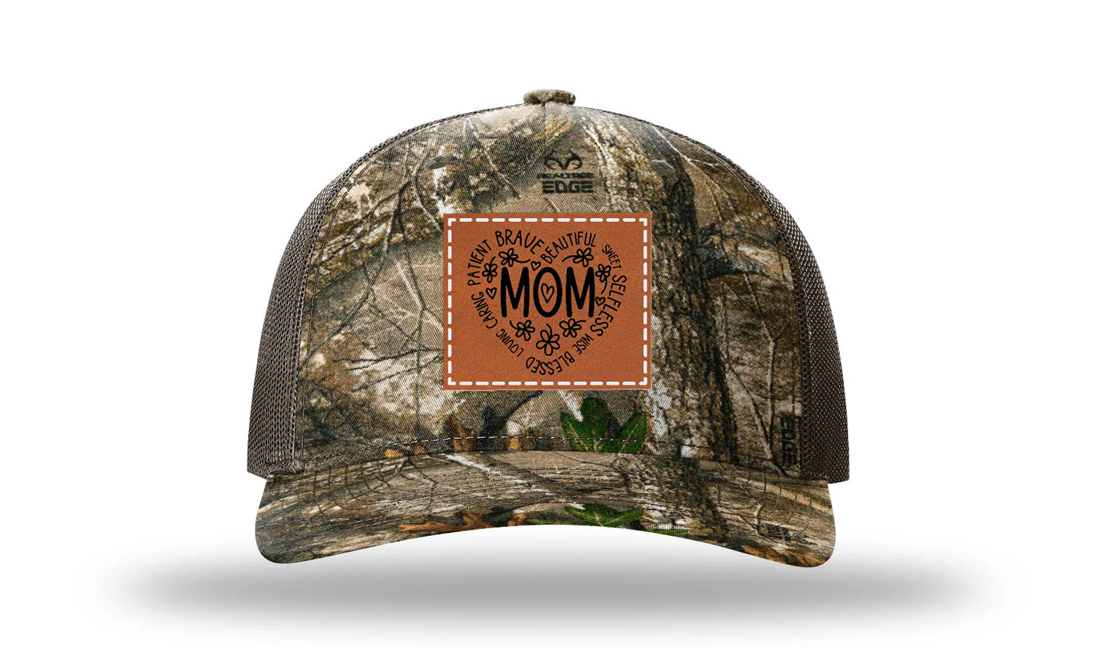 Mom Leather Patch Richardson 112PFP Hat - Image 12
