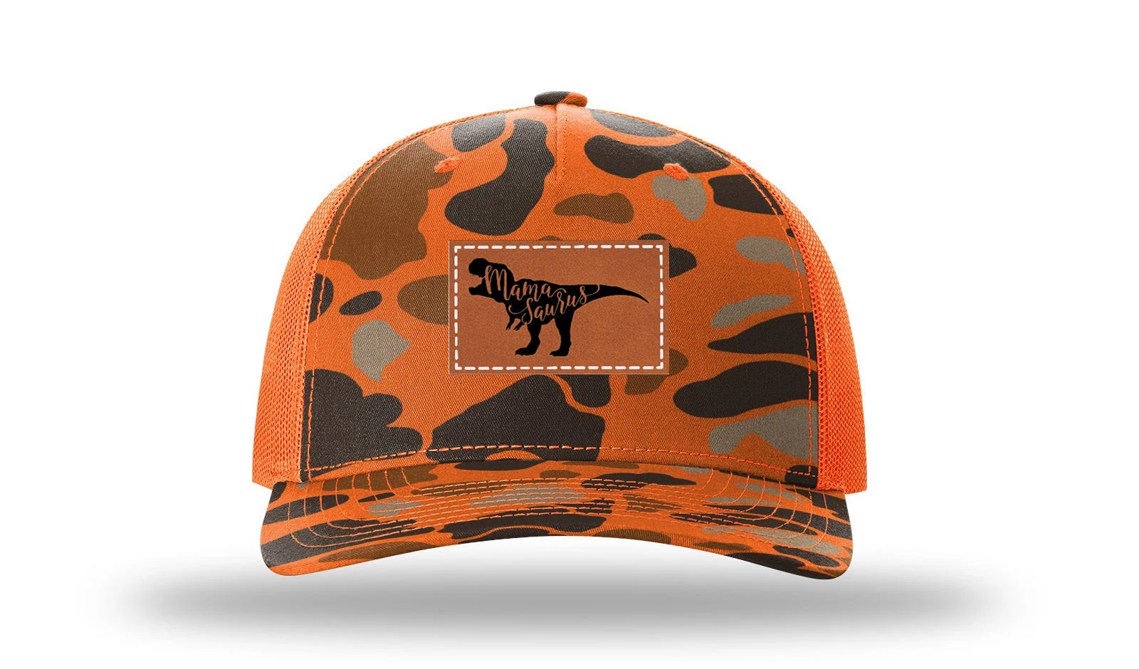 Mamasaurus Leather Patch Richardson 112PFP Hat - Image 3