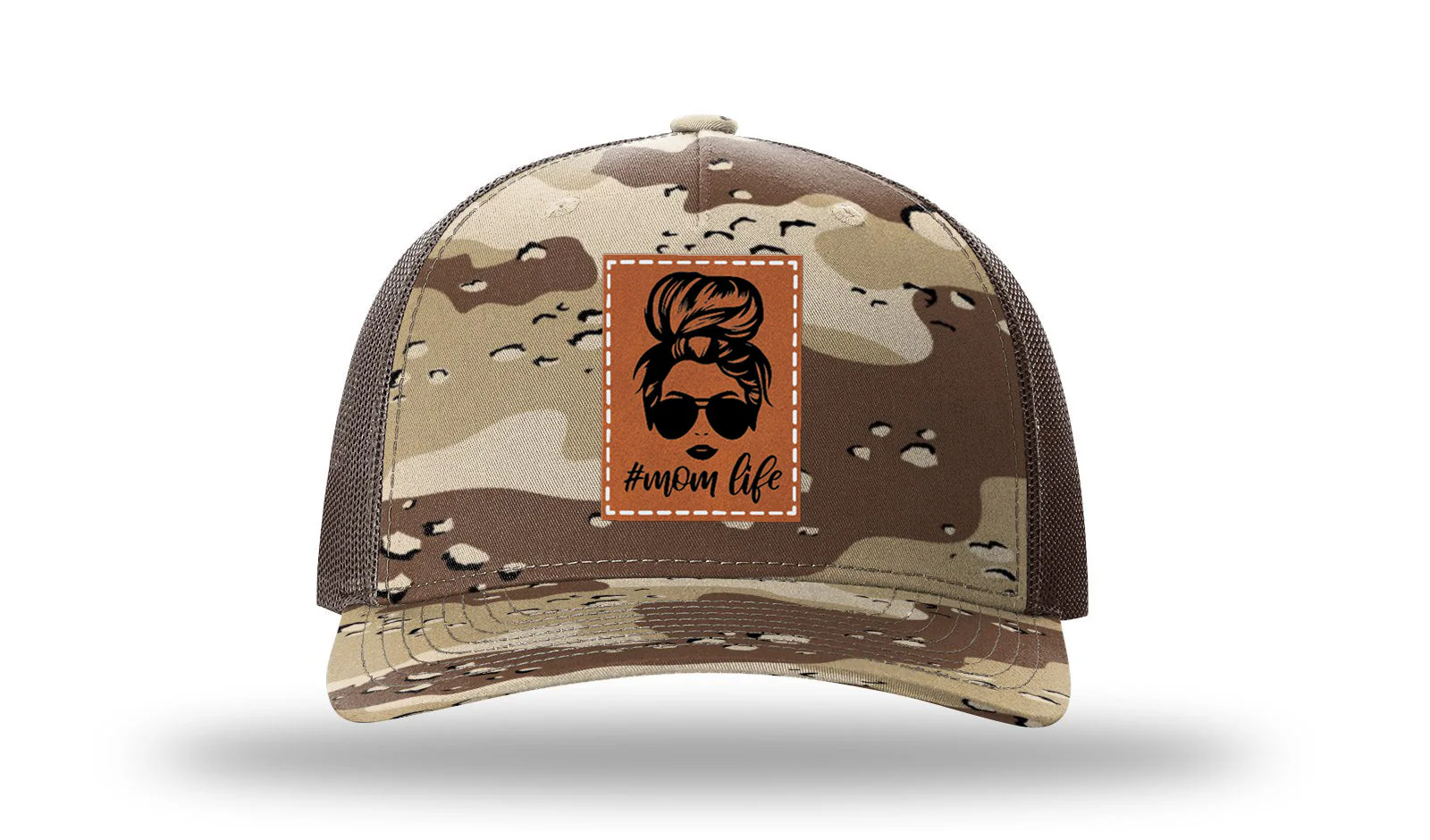 #MomLife Leather Patch Richardson 112PFP Hat - Image 5