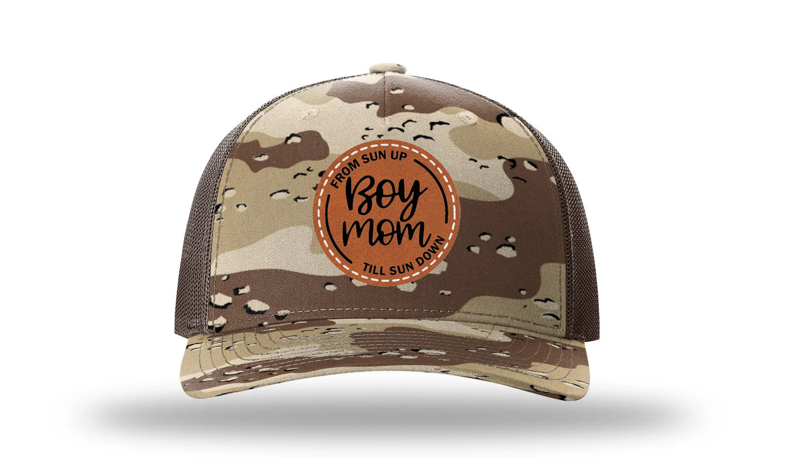 Boy Mom Leather Patch Richardson 112PFP Hat - Image 5