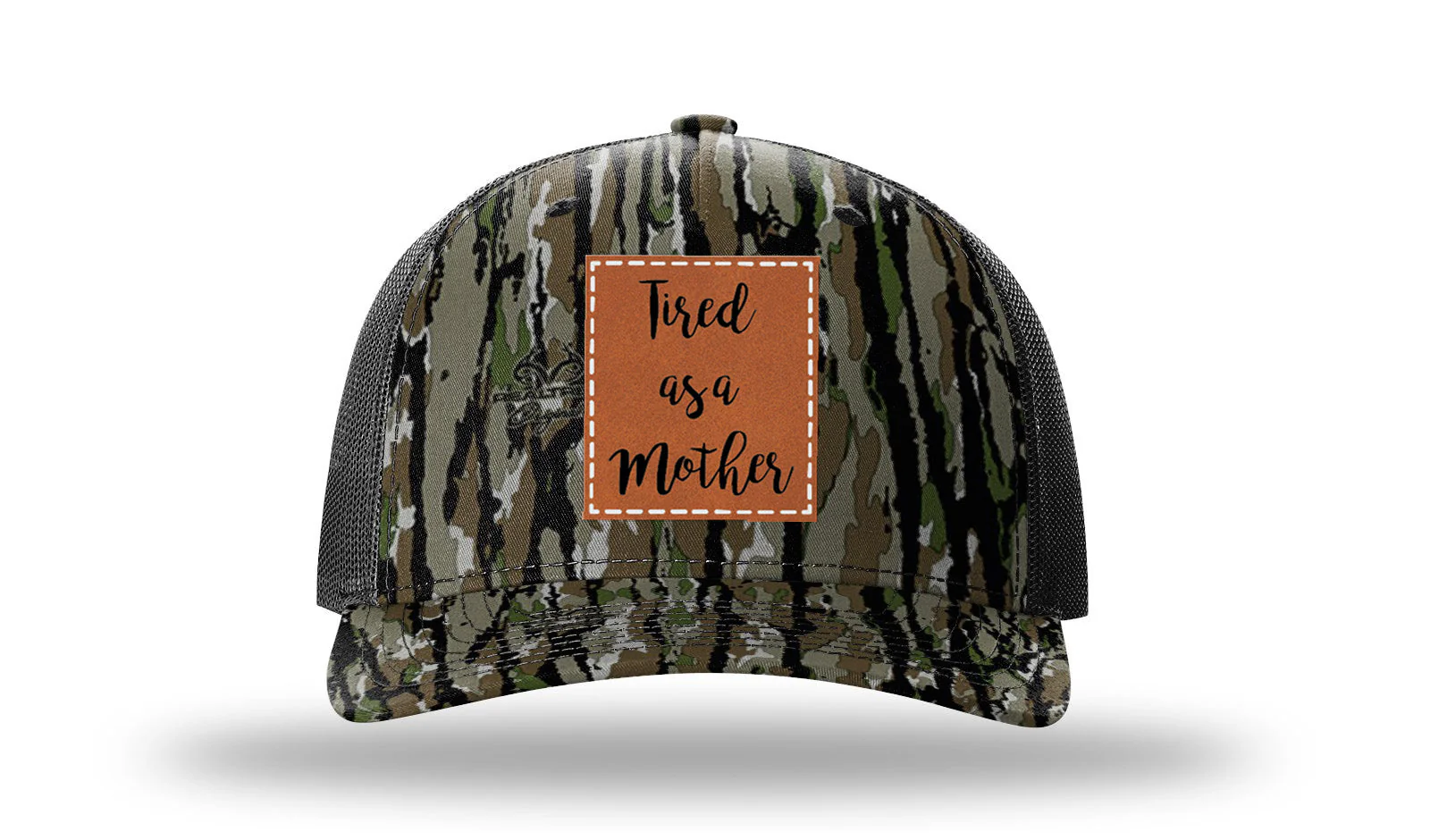 Tired As A Mother Leather Patch Richardson 112PFP Hat - Image 14