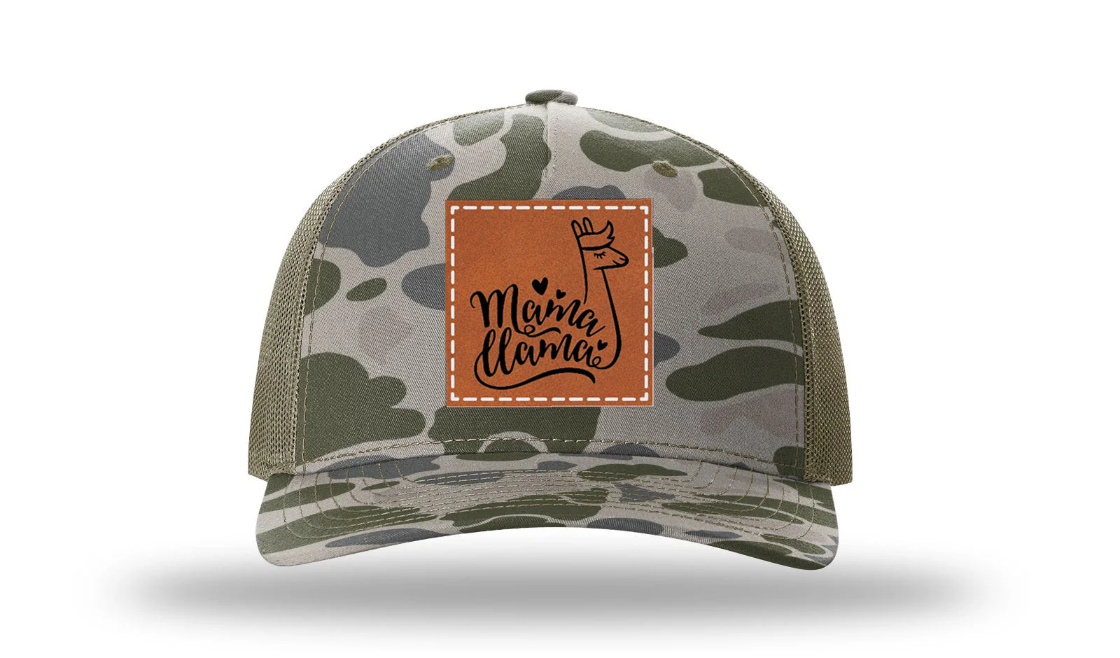 Mama Llama Leather Patch Richardson 112PFP Hat