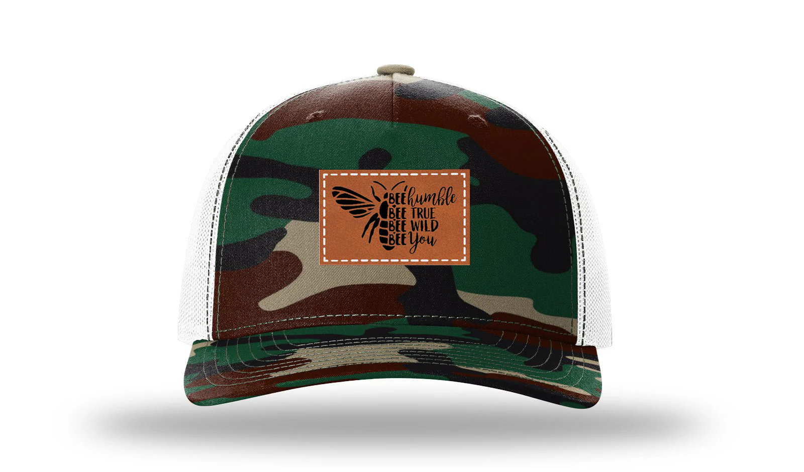 Bee Humble Leather Patch Richardson 112PFP Hat - Image 7