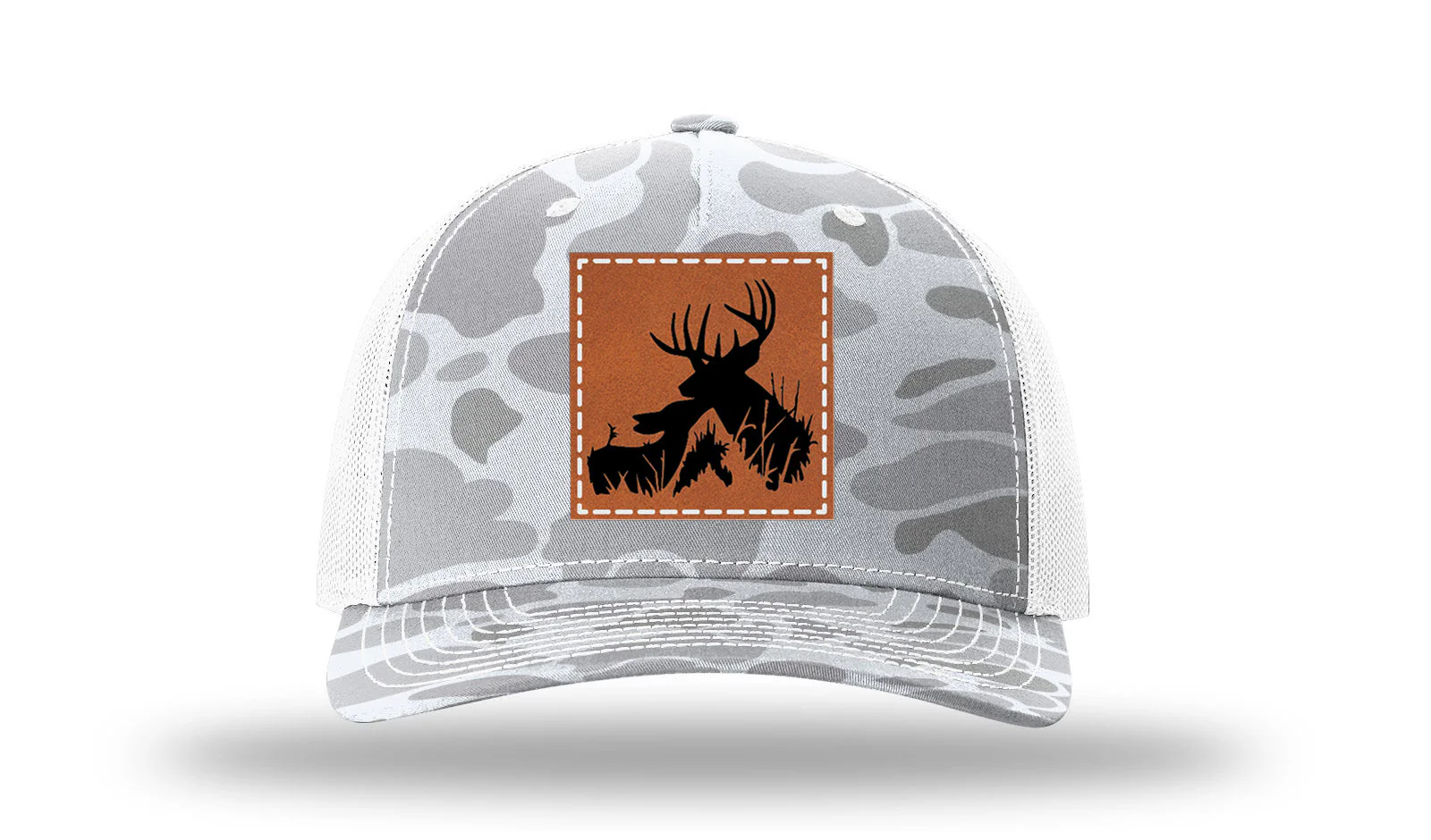 Buck and Doe Leather Patch Richardson 112PFP Hat - Image 4