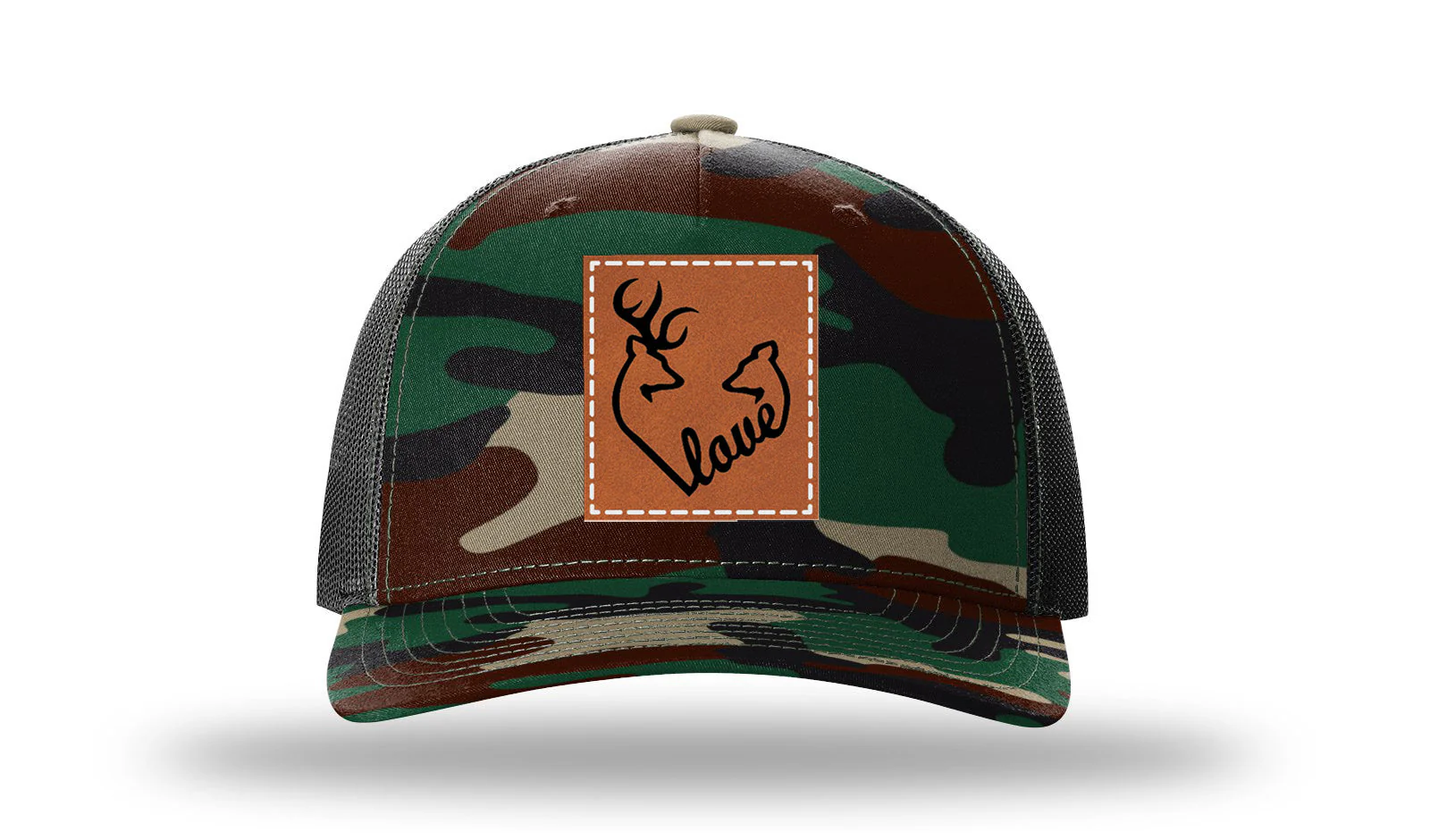 Buck and Doe Love Leather Patch Richardson 112PFP Hat - Image 6