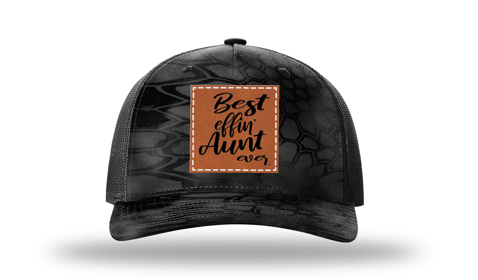 Best Effin' Aunt Ever Leather Patch Richardson 112PFP Hat - Image 10