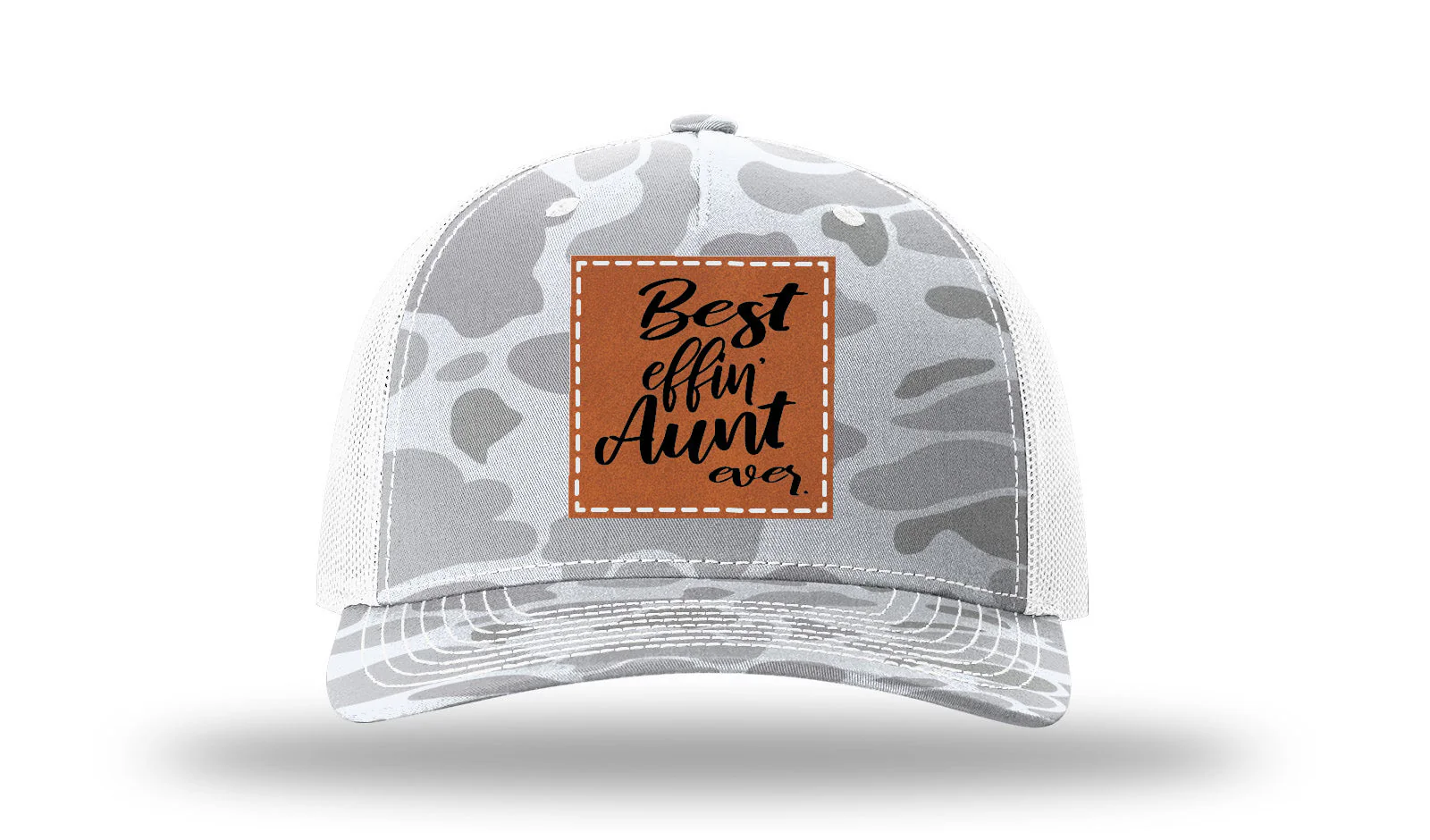 Best Effin' Aunt Ever Leather Patch Richardson 112PFP Hat - Image 4