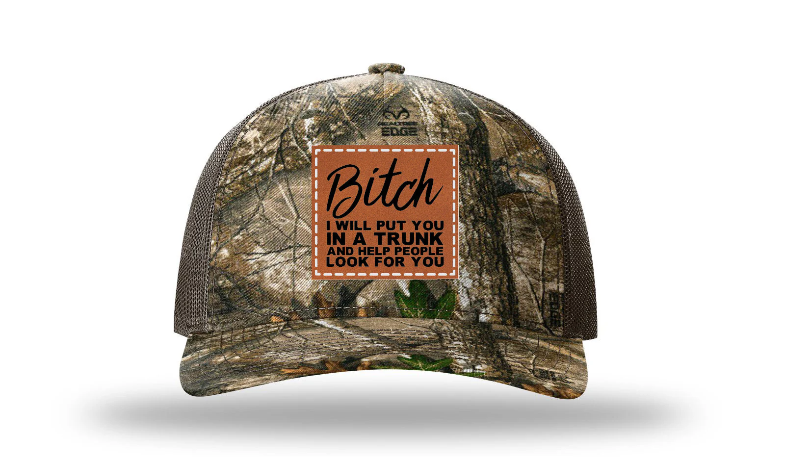 Put You In A Trunk Leather Patch Richardson 112PFP Hat - Image 13