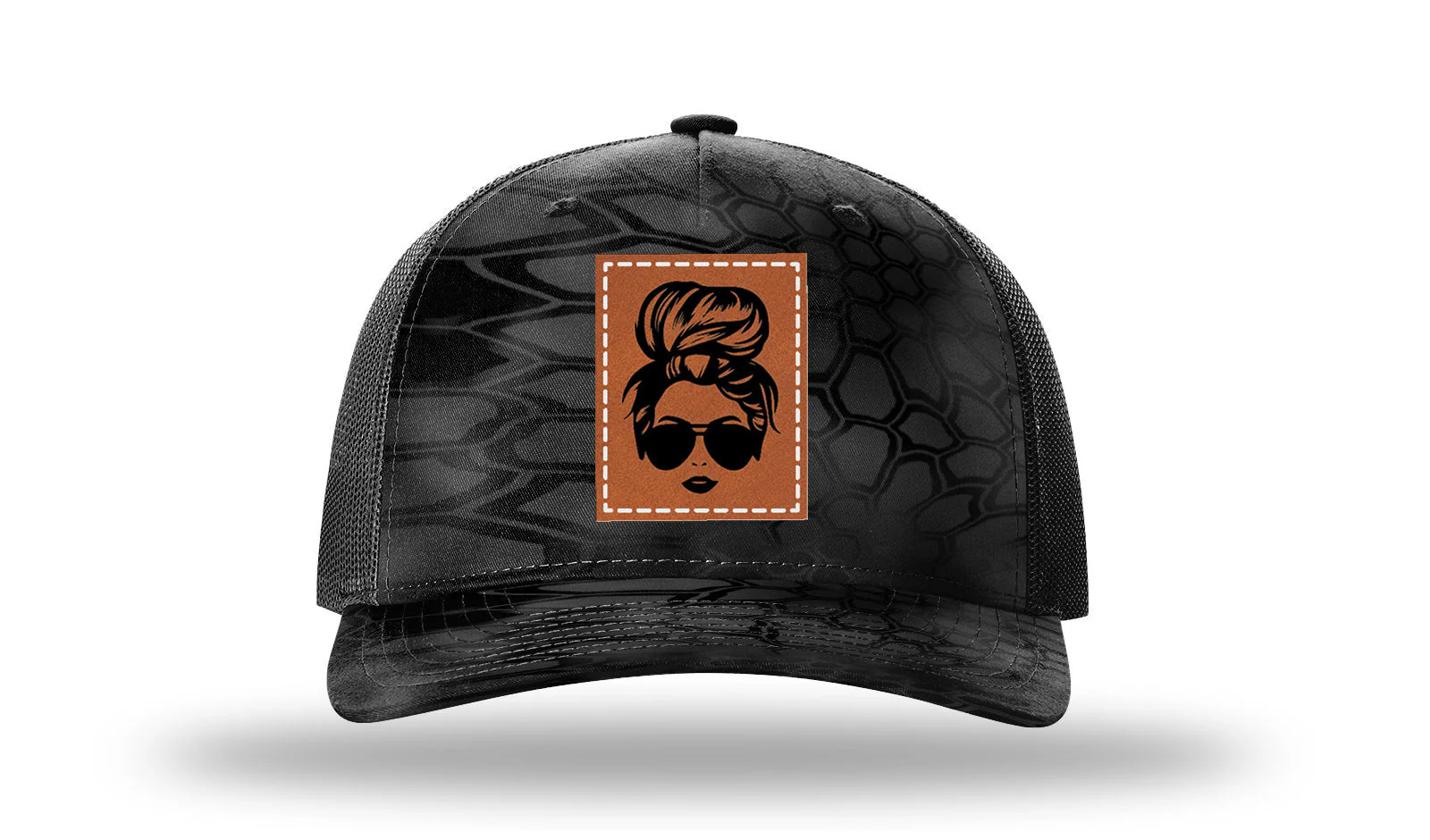 Hair Bun Leather Patch Richardson 112PFP Hat - Image 10
