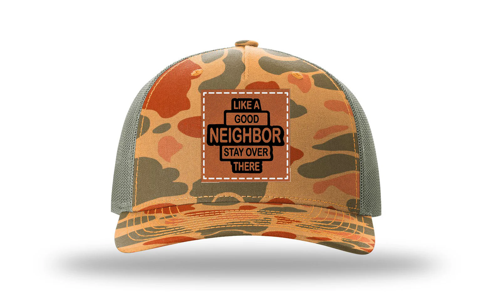 Like A Good Neighbor Leather Patch Richardson 112PFP Hat - Image 17