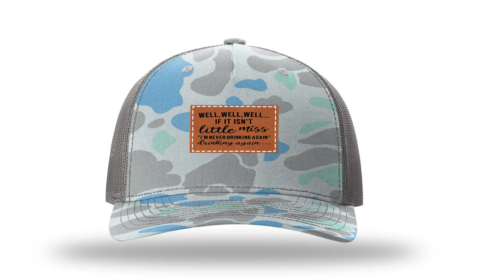 Never Drinking Again Leather Patch Richardson 112PFP Hat - Image 16