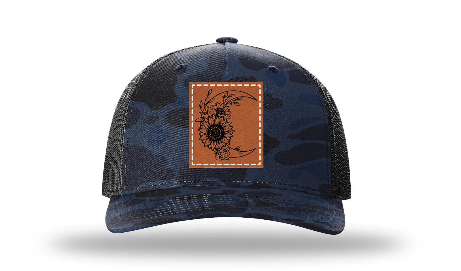Sunflower Moon  Leather Patch Richardson 112PFP Hat - Image 11