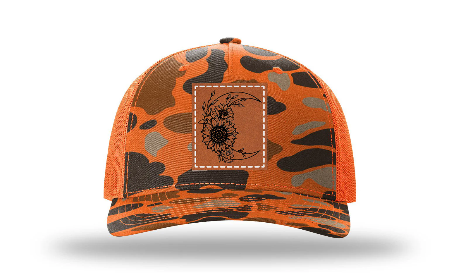Sunflower Moon  Leather Patch Richardson 112PFP Hat - Image 3