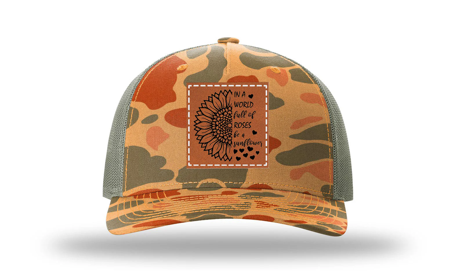 World Full Of Roses Leather Patch Richardson 112PFP Hat - Image 17