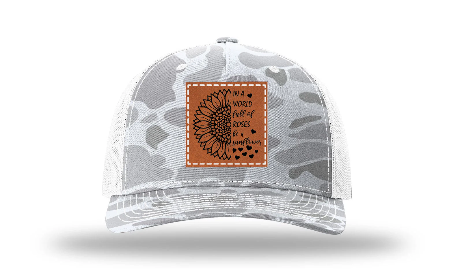 World Full Of Roses Leather Patch Richardson 112PFP Hat - Image 4