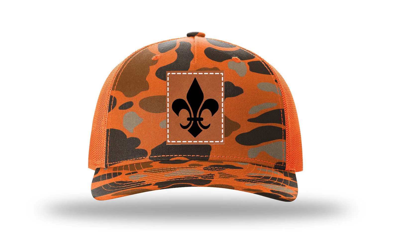 Fleur de lis Leather Patch Richardson 112PFP Hat - Image 3