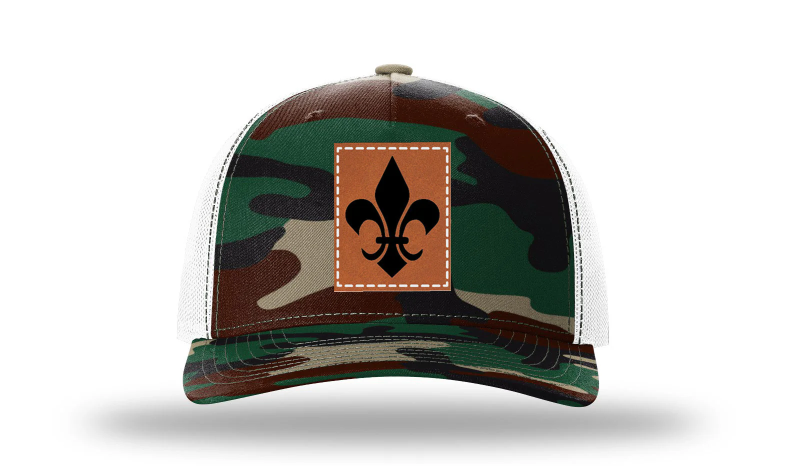 Fleur de lis Leather Patch Richardson 112PFP Hat - Image 7
