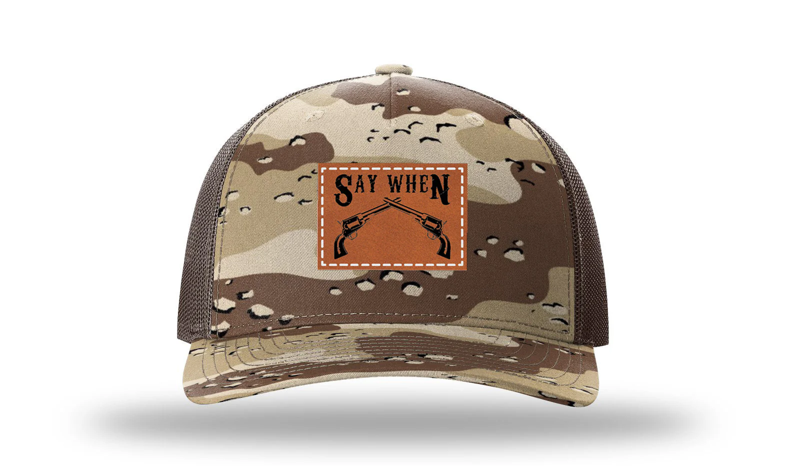 Say When Leather Patch Richardson 112PFP Hat - Image 5