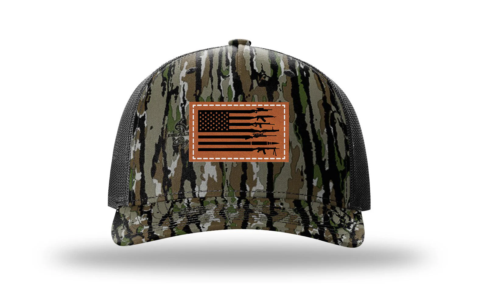 Gun Flag Leather Patch Richardson 112PFP Hat - Image 14