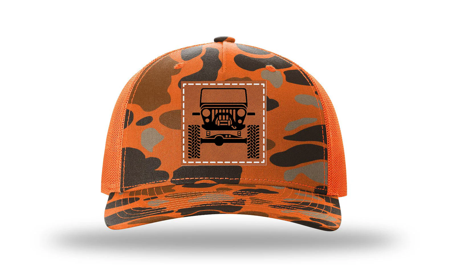 Jeep CJ Leather Patch Richardson 112PFP Hat - Image 3