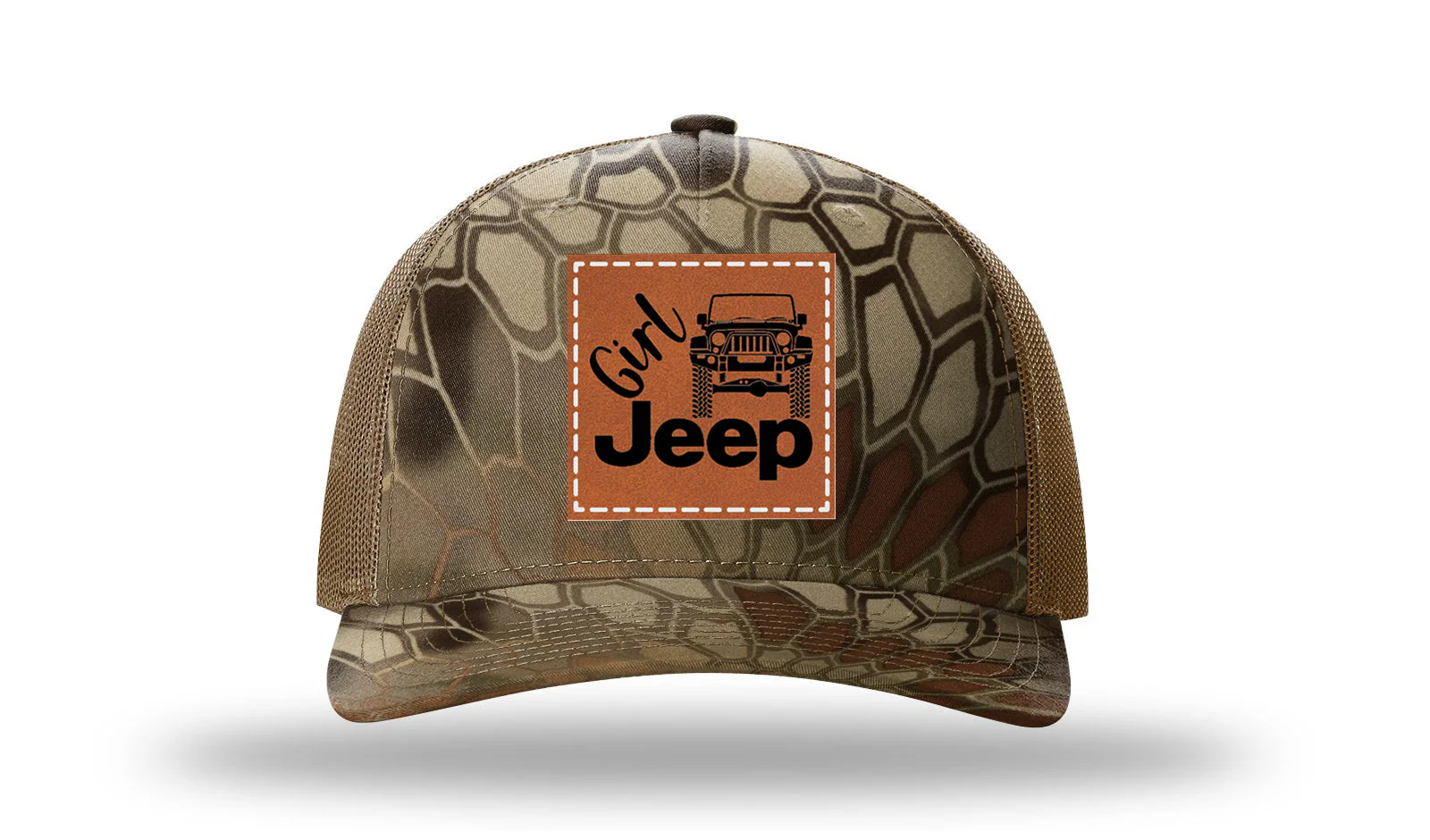 Girl Jeep JK Leather Patch Richardson 112PFP Hat - Image 9