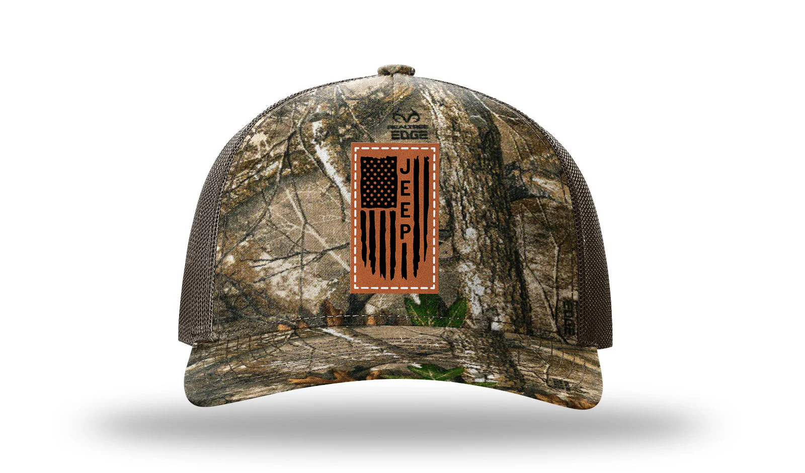Jeep Flag Leather Patch Richardson 112PFP Hat - Image 13