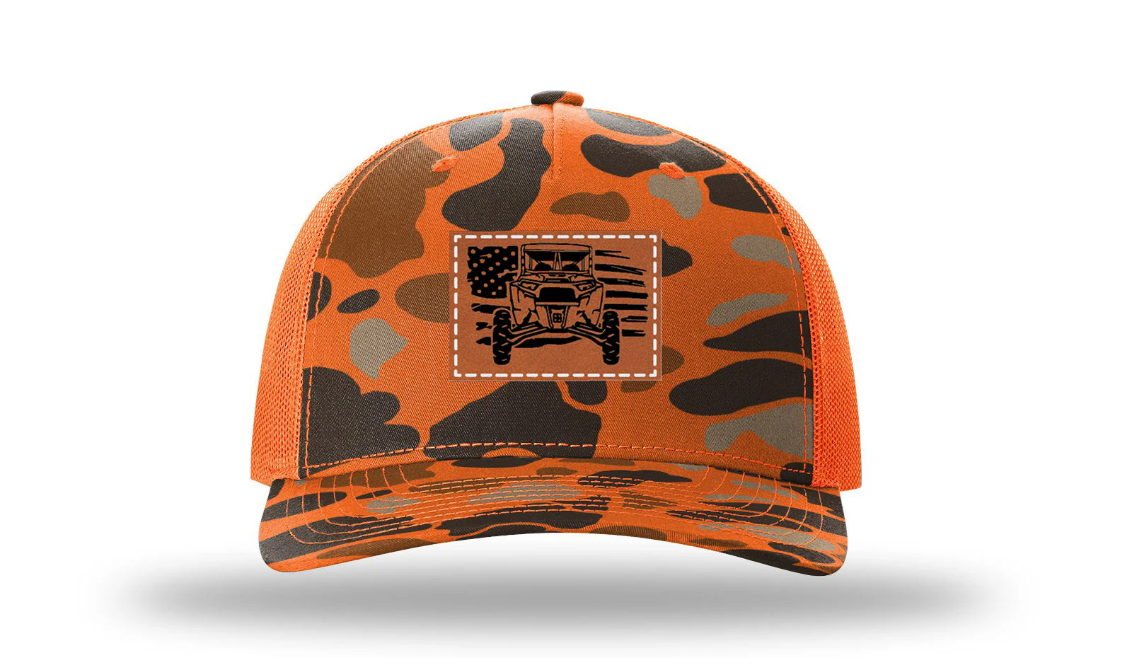 RZR Flag Leather Patch Richardson 112PFP Hat - Image 3