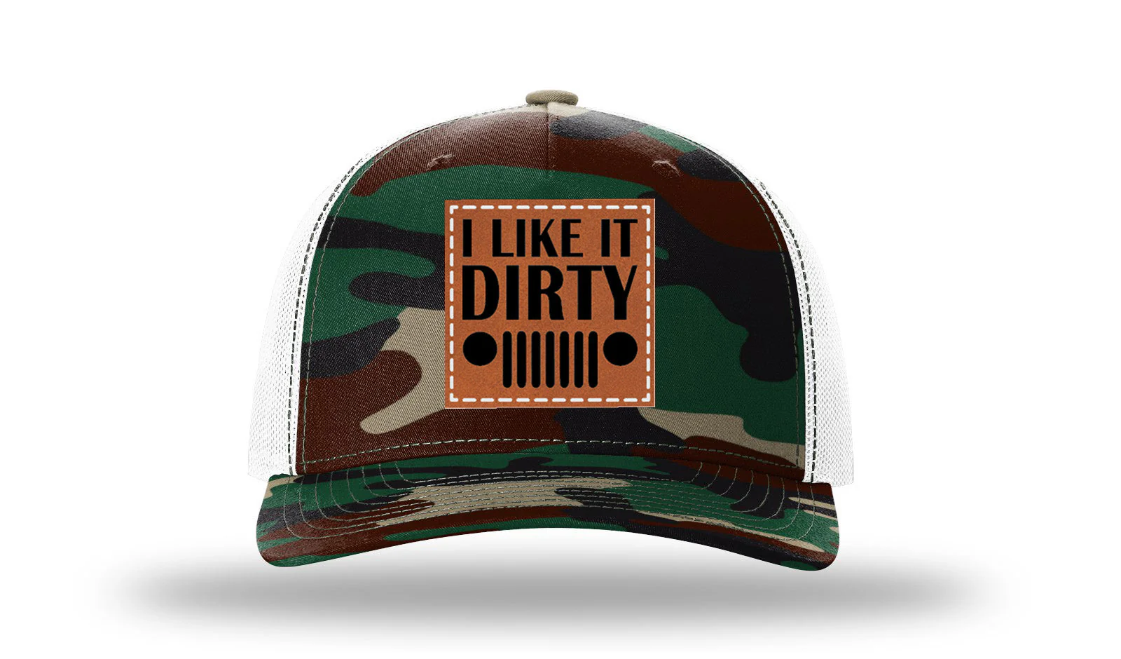 I Like It Dirty Leather Patch Richardson 112PFP Hat - Image 7