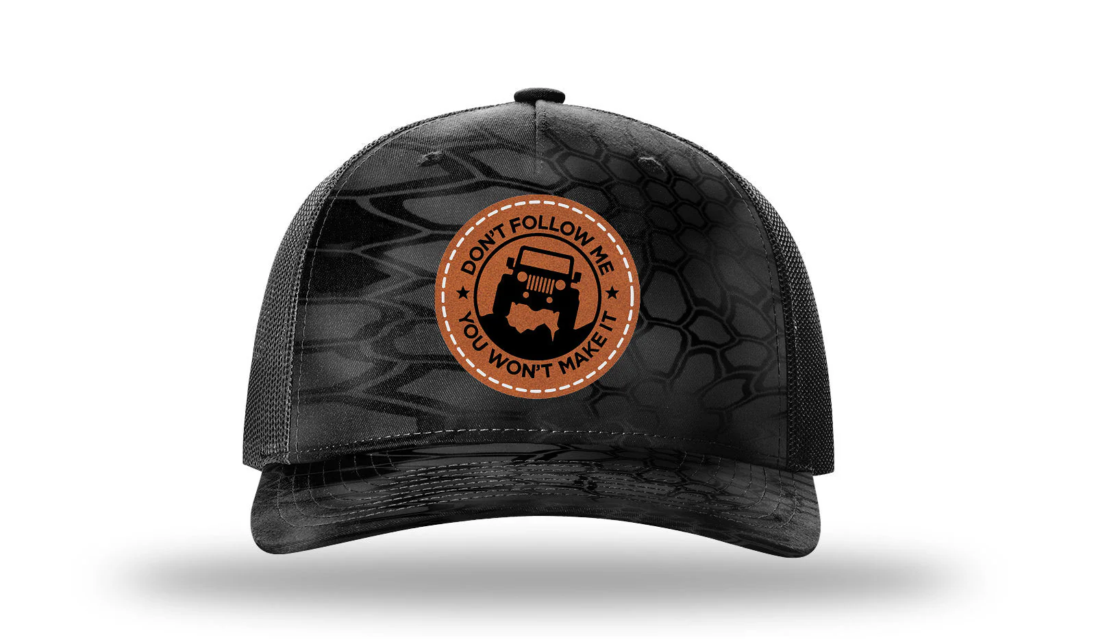 Don't Follow Me Leather Patch Richardson 112PFP Hat - Image 10