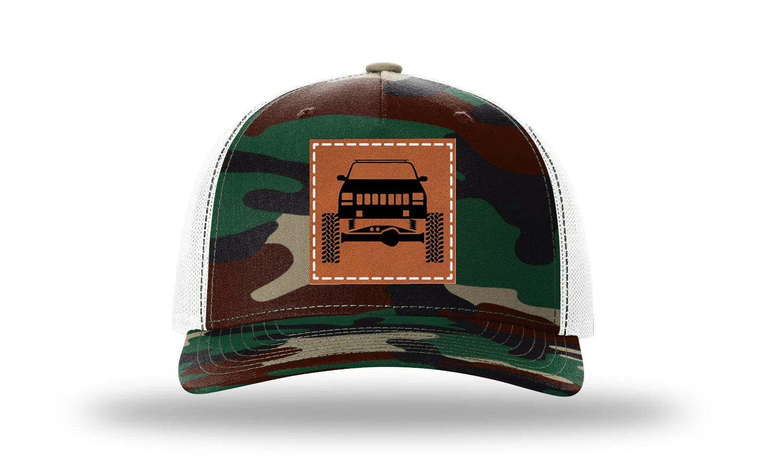 Jeep Cherokee Leather Patch Richardson 112PFP Hat - Image 7