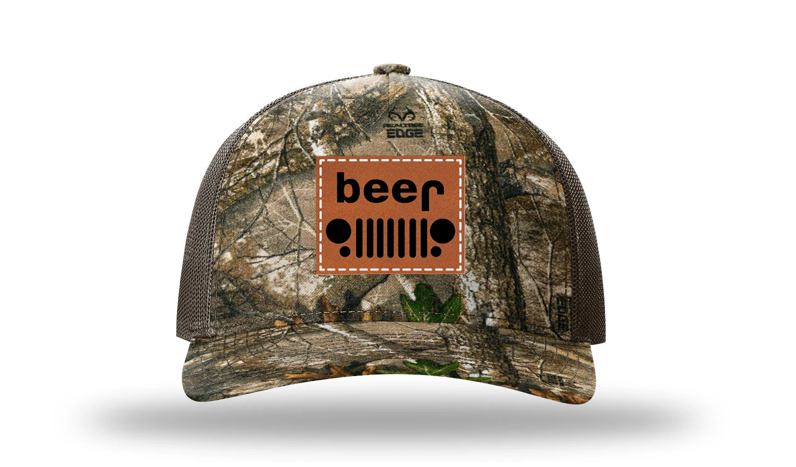 Beer Jeep Leather Patch Richardson 112PFP Hat - Image 13