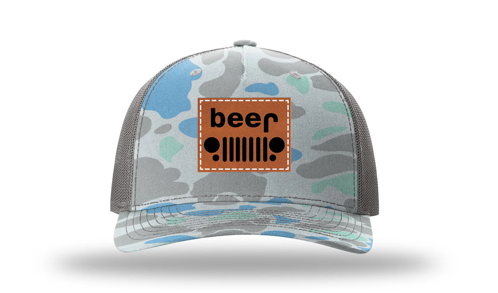 Beer Jeep Leather Patch Richardson 112PFP Hat - Image 16