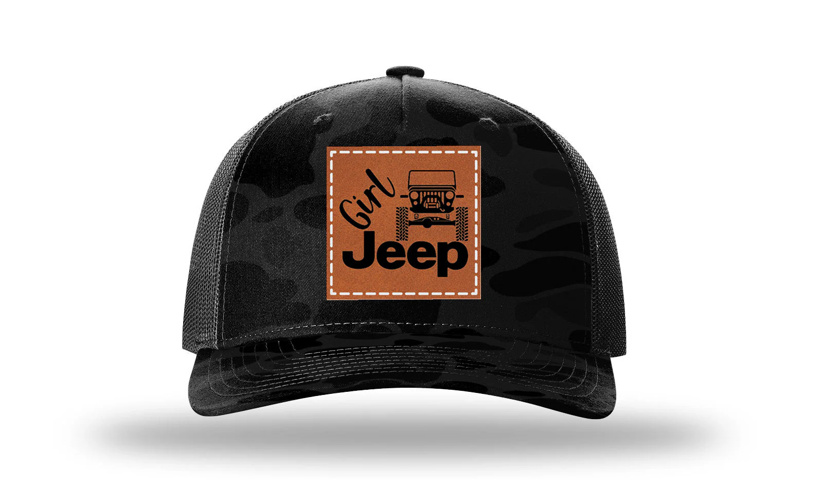 Girl Jeep CJ Leather Patch Richardson 112PFP Hat - Image 15