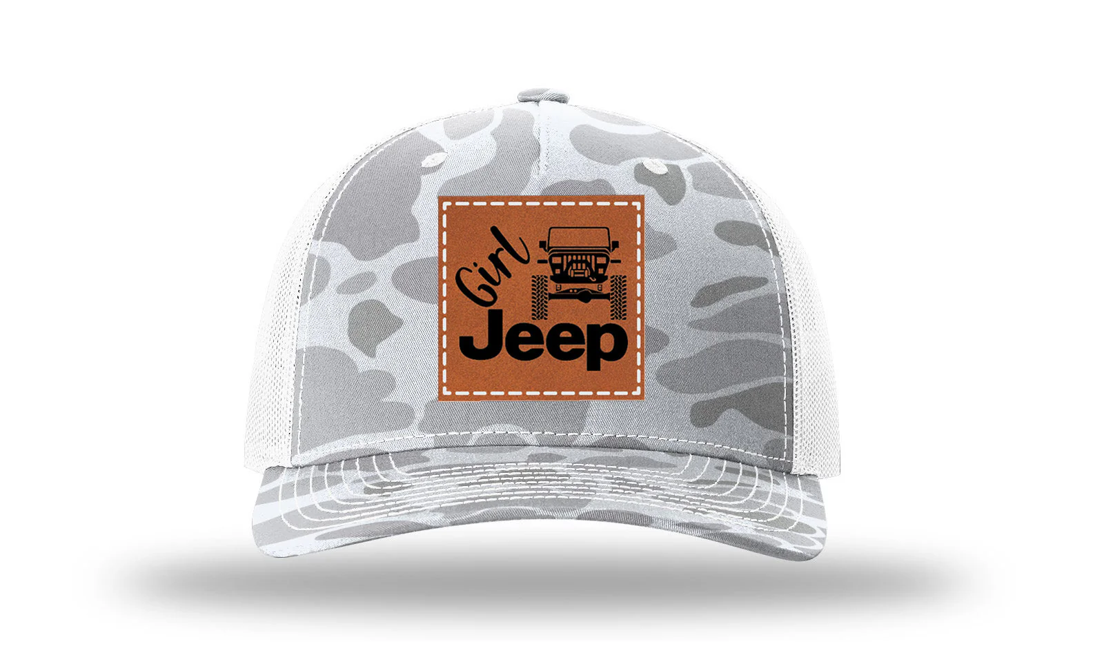 Girl Jeep YJ Leather Patch Richardson 112PFP Hat - Image 4