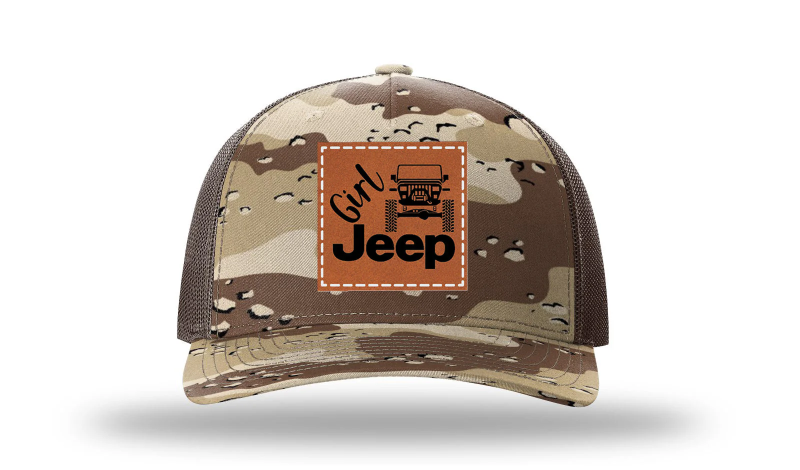 Girl Jeep YJ Leather Patch Richardson 112PFP Hat - Image 5