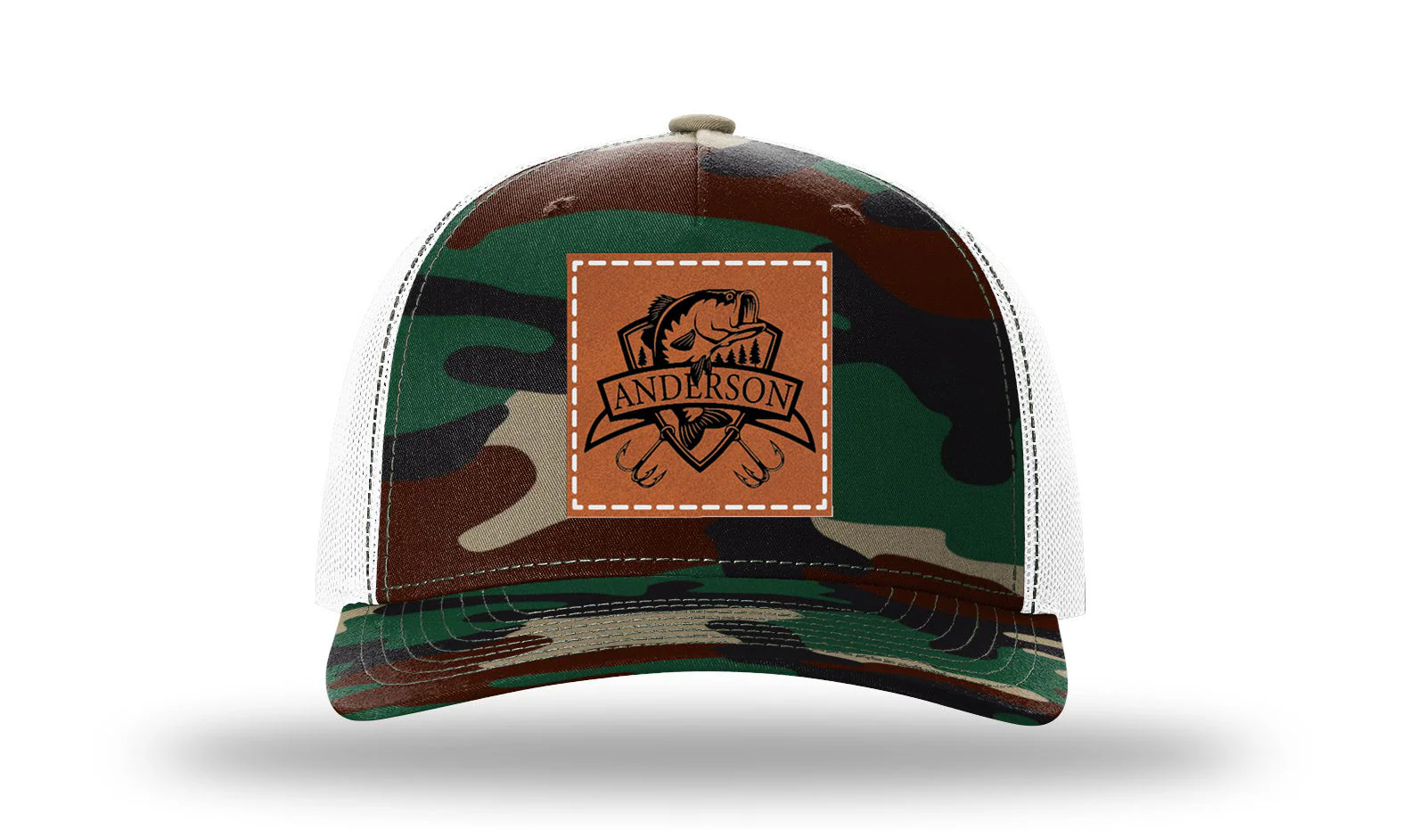 Bass Banner Leather Patch Richardson 112PFP Hat - Image 7