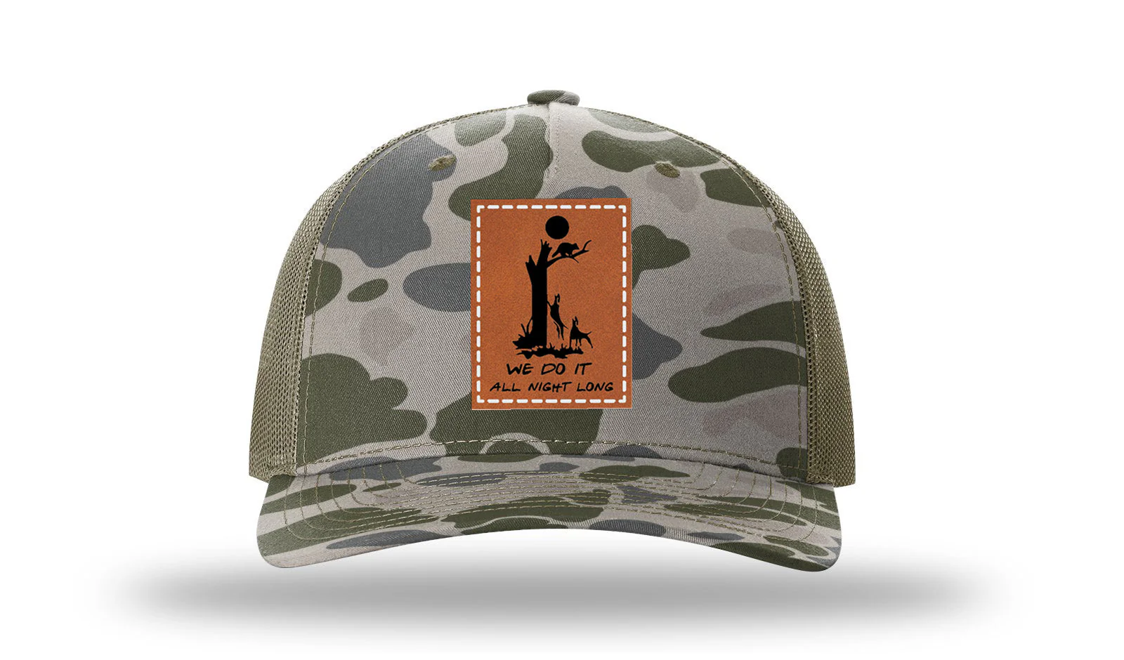 Coon Hunting Leather Patch Richardson 112PFP Hat