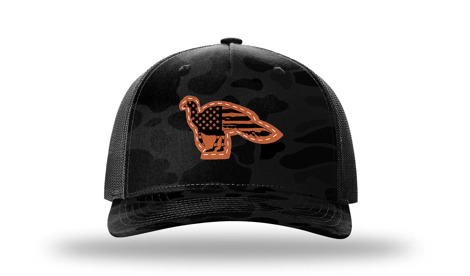 Distressed Flag Turkey Leather Patch Richardson 112PFP Hat - Image 15