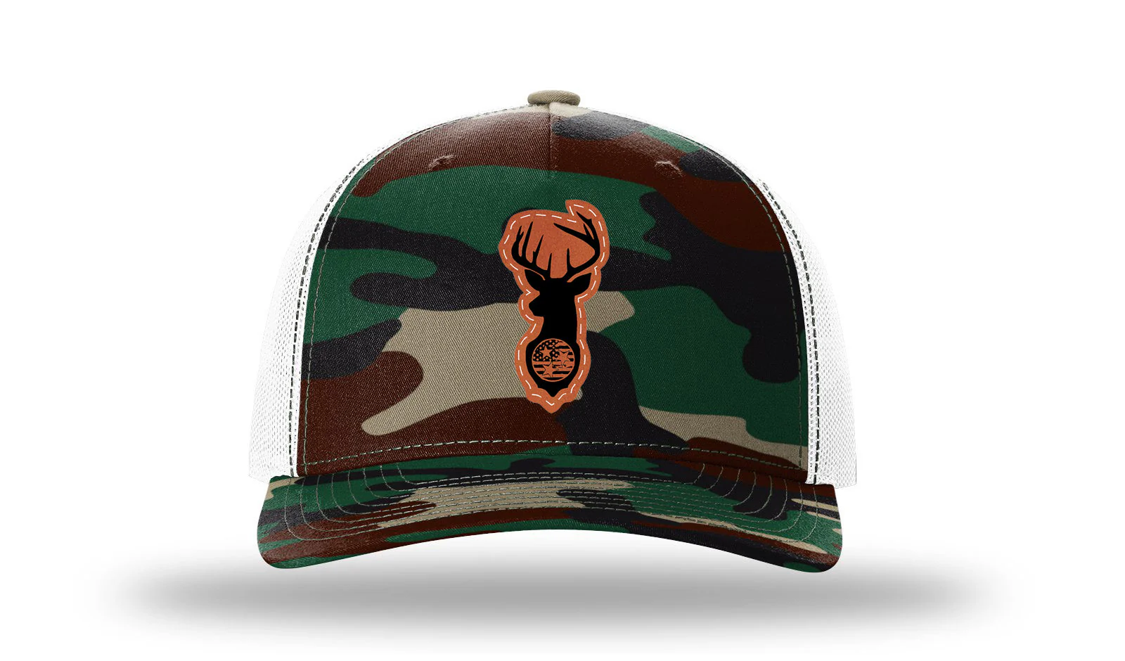 Tristar Flag Deer Leather Patch Richardson 112PFP Hat - Image 7