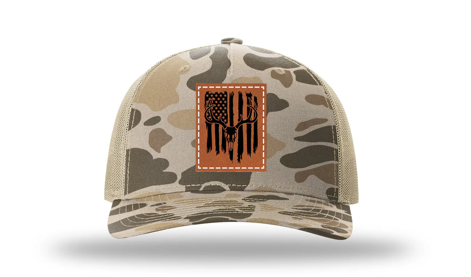 Deer Flag 2 Leather Patch Richardson 112PFP Hat - Image 8