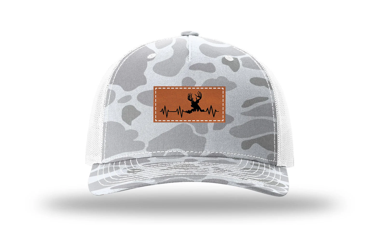 Deer Heartbeat Leather Patch Richardson 112PFP Hat - Image 4