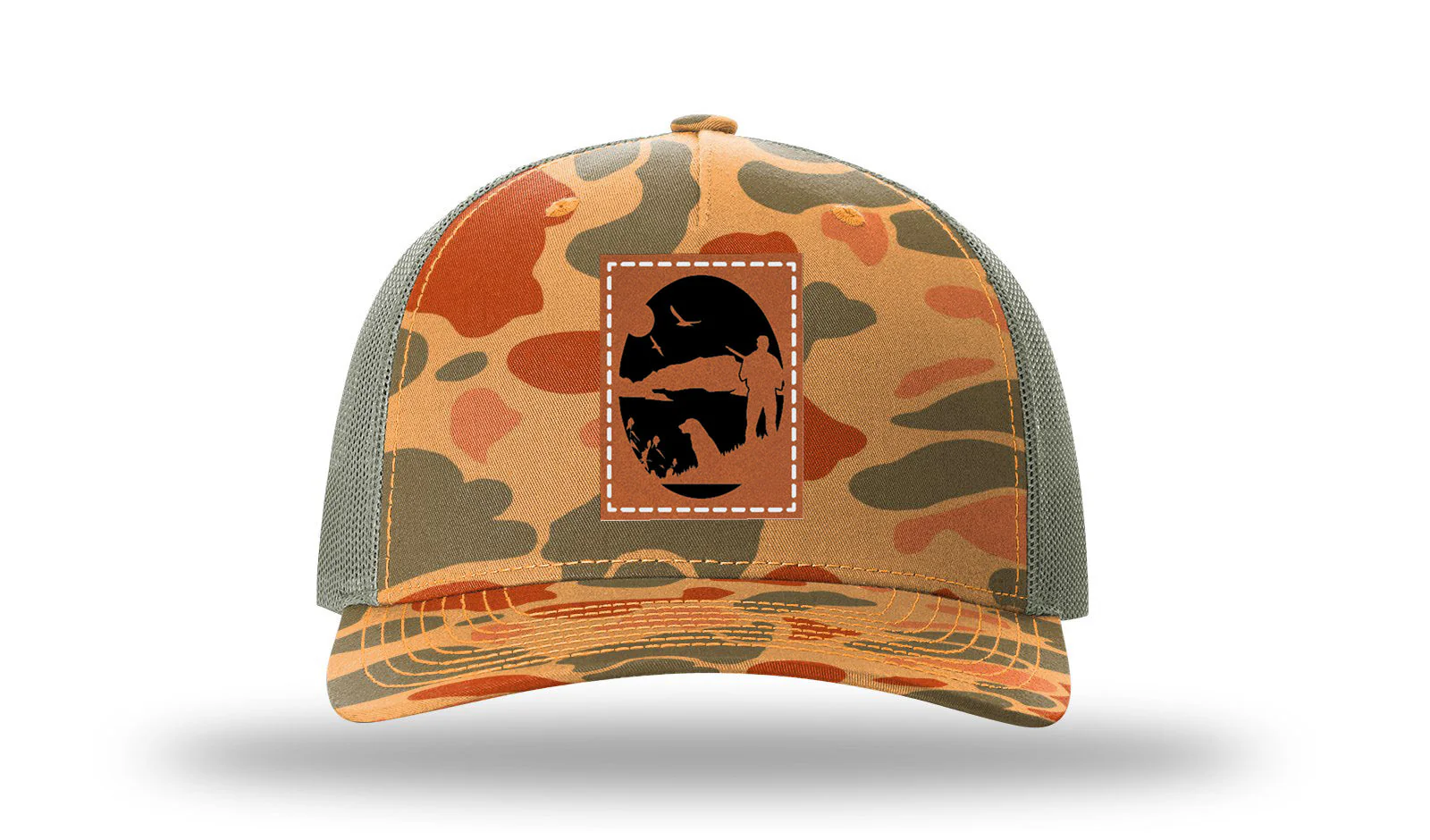 Hunter With Dog Leather Patch Richardson 112PFP Hat - Image 17