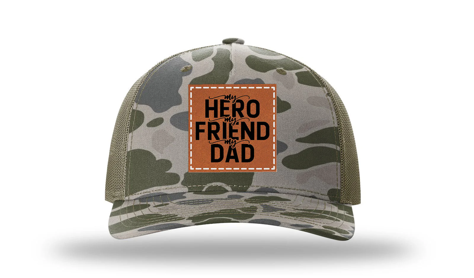 My Hero, My Friend, My Dad Leather Patch Richardson 112PFP Hat