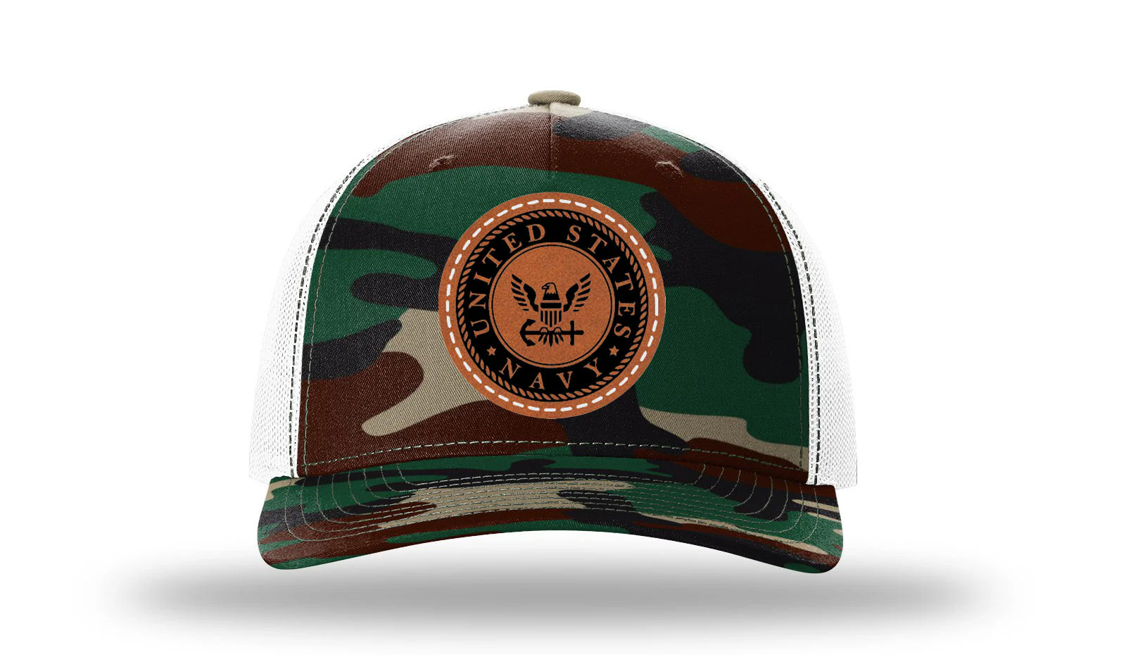 Navy Leather Patch Richardson 112PFP Hat - Image 7