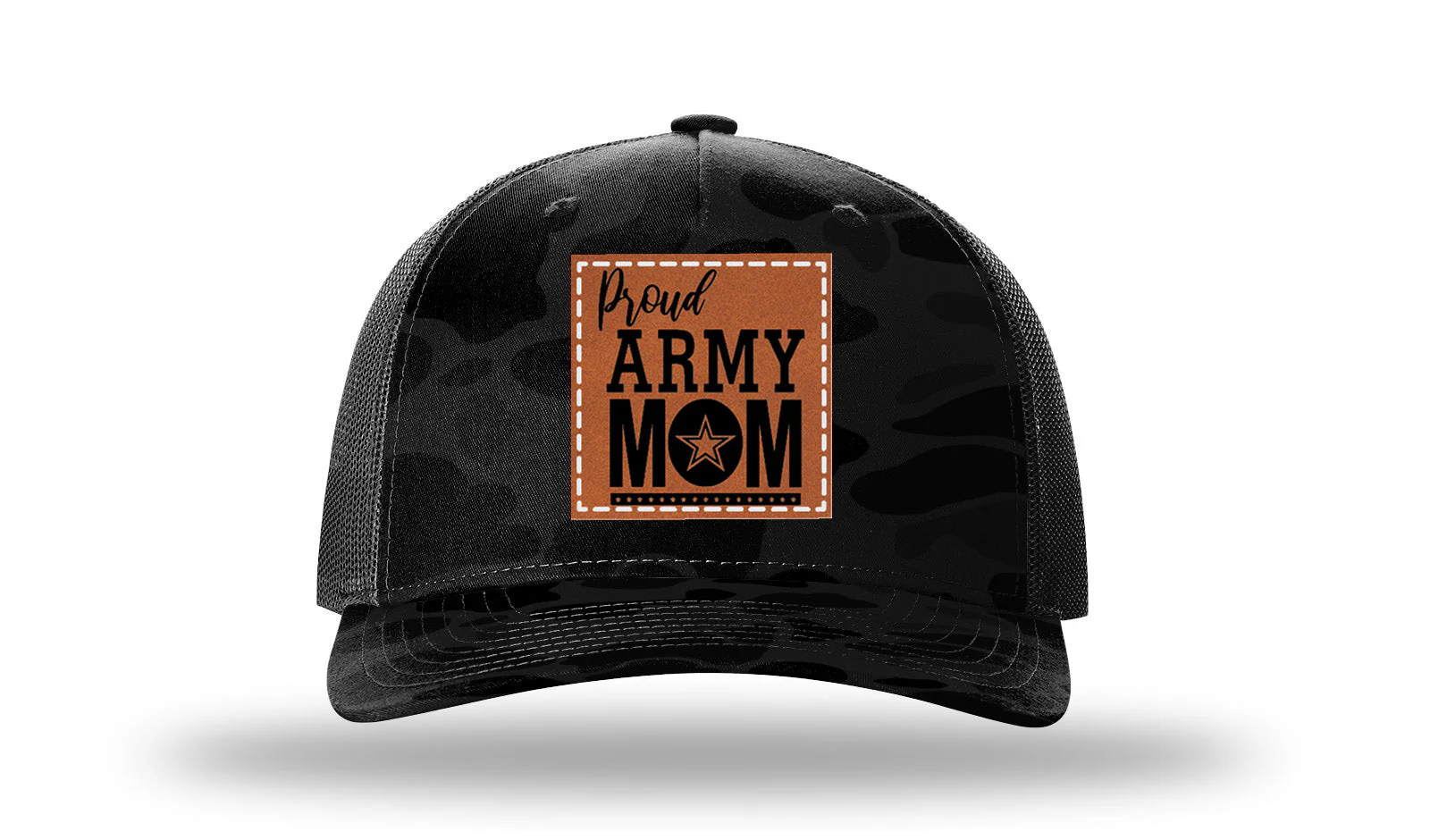 Proud Army Mom Leather Patch Richardson 112PFP Hat - Image 15