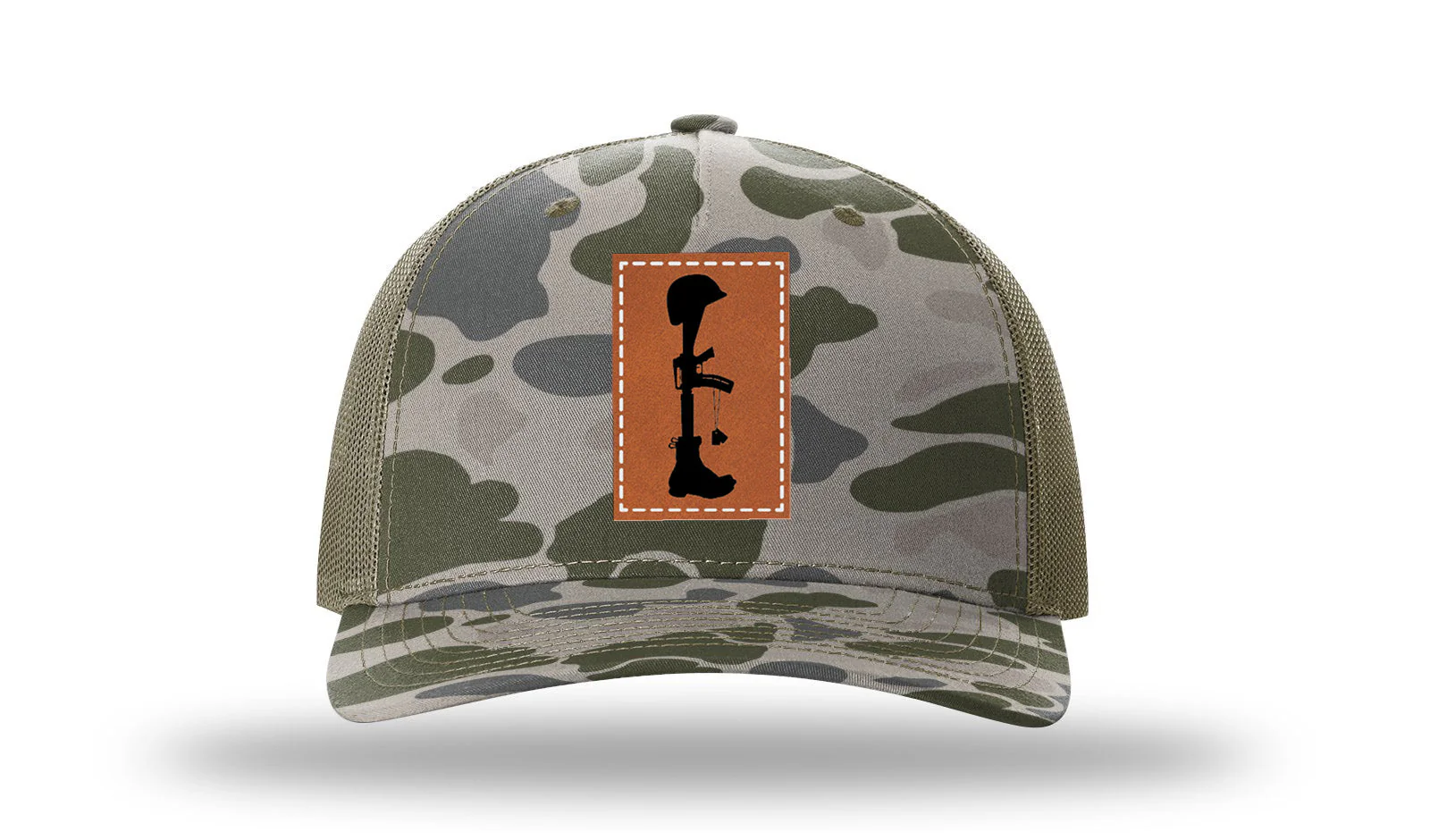 Soldiers Cross Leather Patch Richardson 112PFP Hat