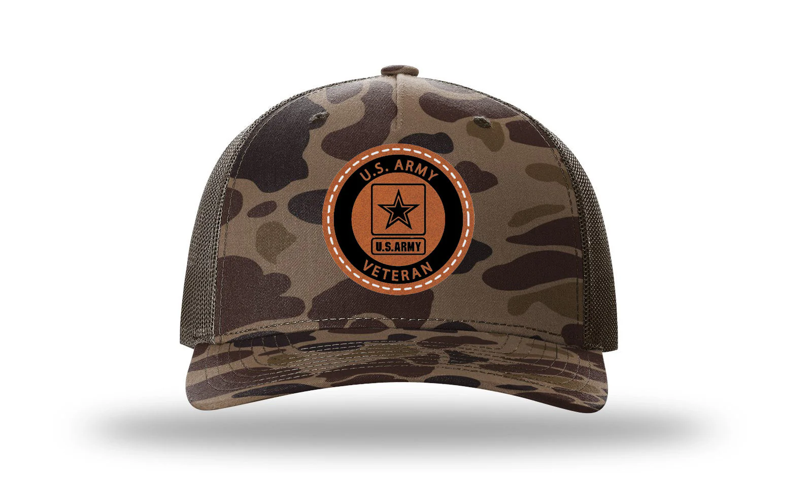 Army Veteran Leather Patch Richardson 112PFP Hat - Image 2